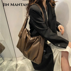 Large Capacity PU Leather Tote Bag for Women Autumn Winter Handbag