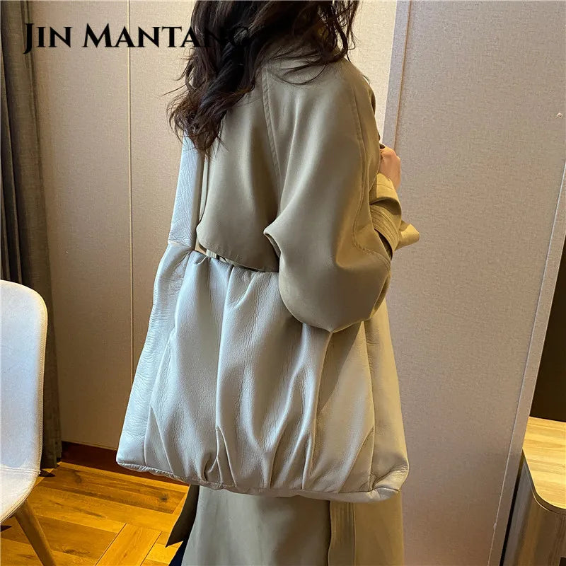 Large Capacity PU Leather Tote Bag for Women Autumn Winter Handbag