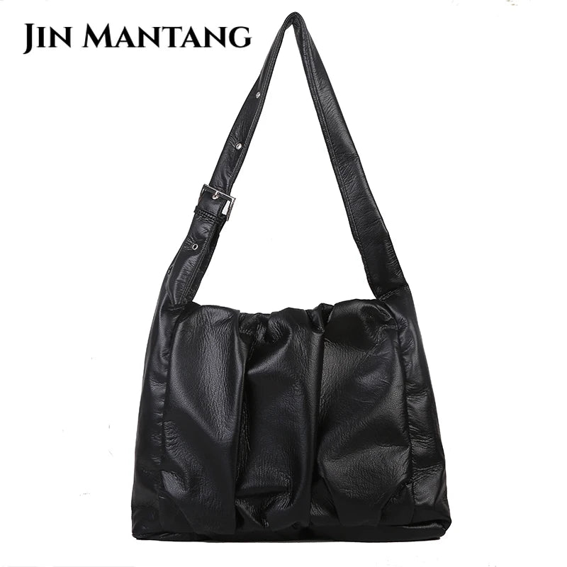 Large Capacity PU Leather Tote Bag for Women Autumn Winter Handbag