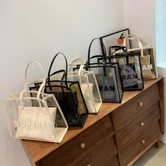 Large Capacity PVC One Shoulder Bag Women's Transparent Handbag