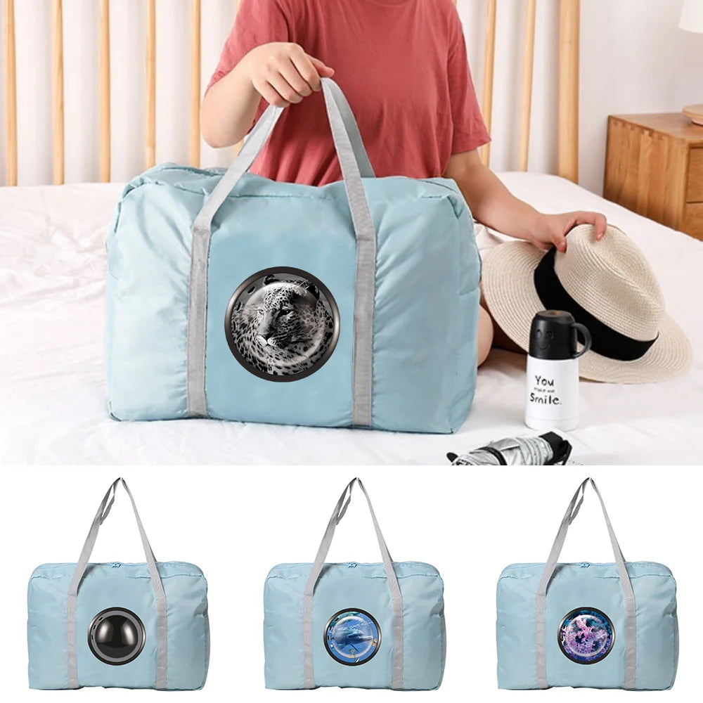 Large Capacity Packing Cubes Travel Bag Print Unisex Foldable