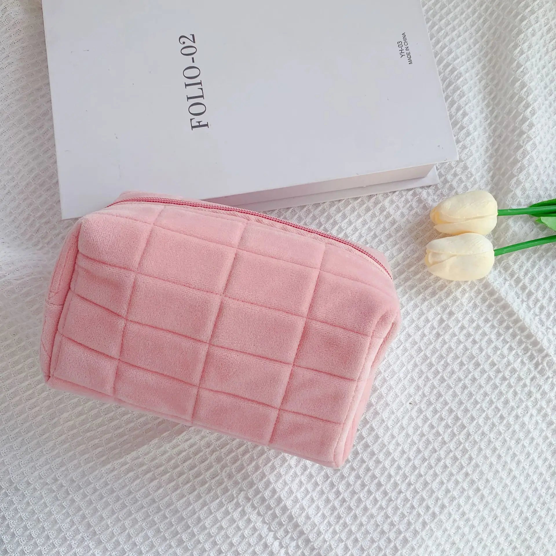 Plush Cosmetic Storage Bag Makeup Organizer Handbag Stationery Pencil Case