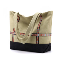 Large Capacity Retro Canvas Bag Student Working Suitable Shoulder Bags