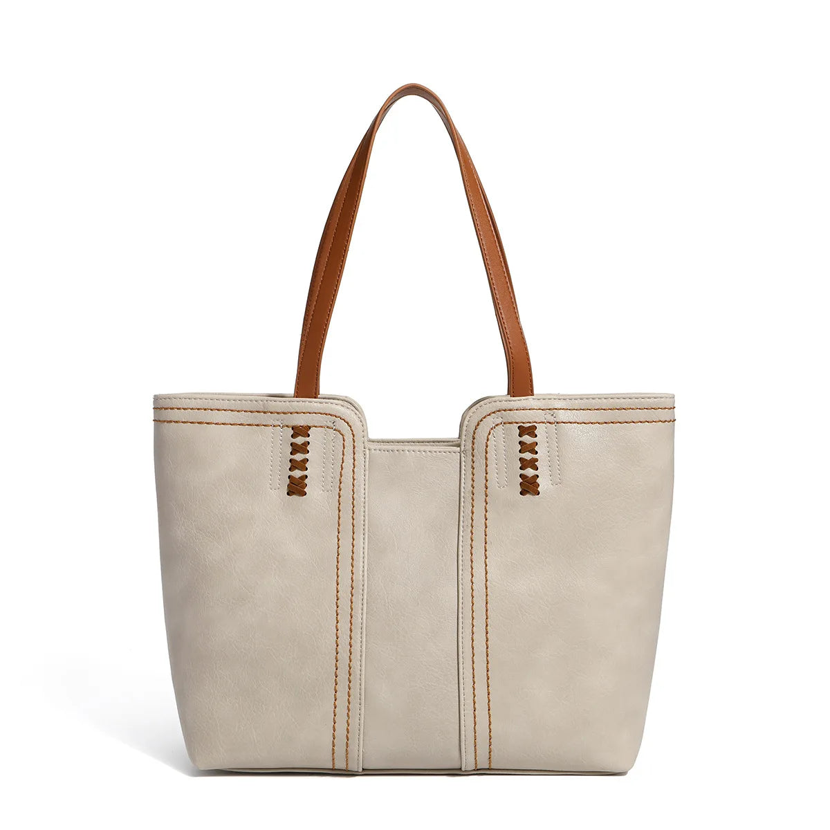 Large Retro Shoulder Bag PU Leather High Female Handbag