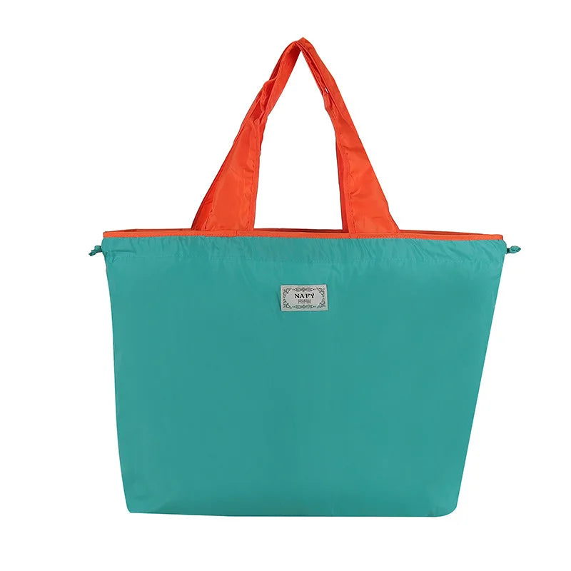 Foldable Reusable Grocery Bag Travel Shoulder Tote Bag
