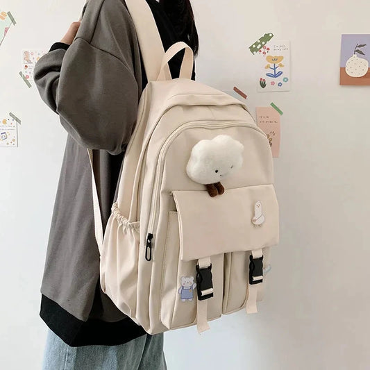 Large Capacity School Backpack Female Waterproof Student Schoolbag