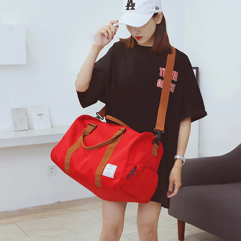 Large Capacity Shoe Bag Shoulder Fitness Bag Women Luggage