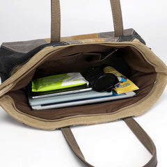 Large Capacity Shoulder Bag Soft Fashionable Canvas Handbags