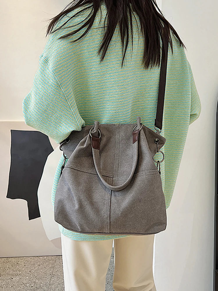 Large Capacity Canvas Shopper Tote Bags for Women