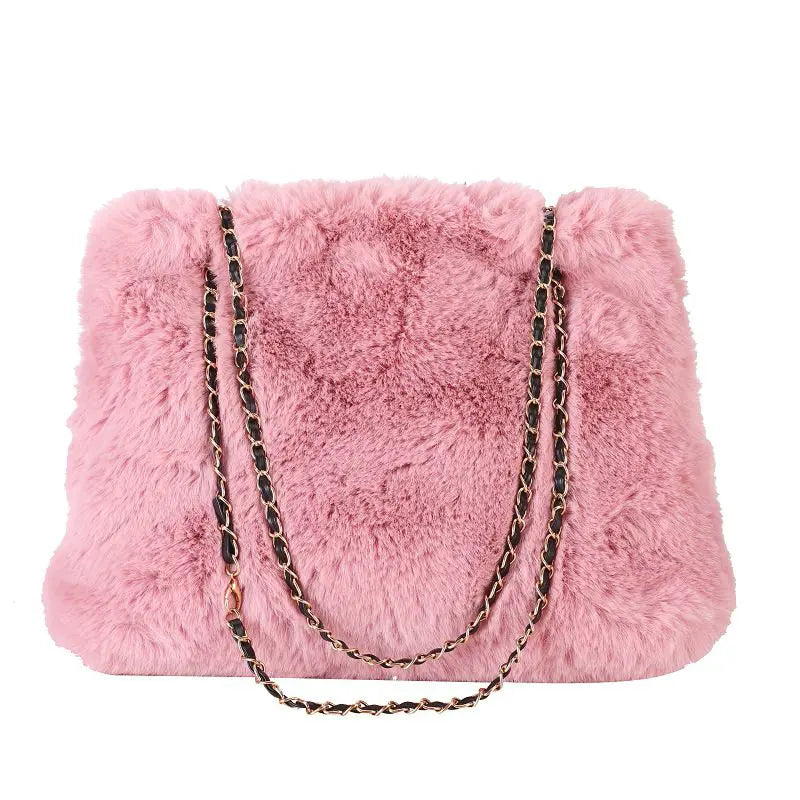 Large Capacity Plush Bag Women's Handbags Shoulder Bags