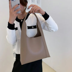 Large Capacity Bucket Bag Women PU Leather Shoulder Handbag Tote Travel Bag