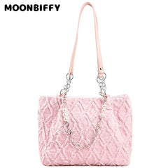 Women's Large Denim Shoulder Bag
