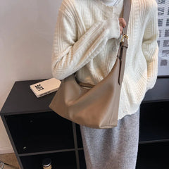 Western Style PU Leather Shoulder Bag Large Capacity Tote Bag