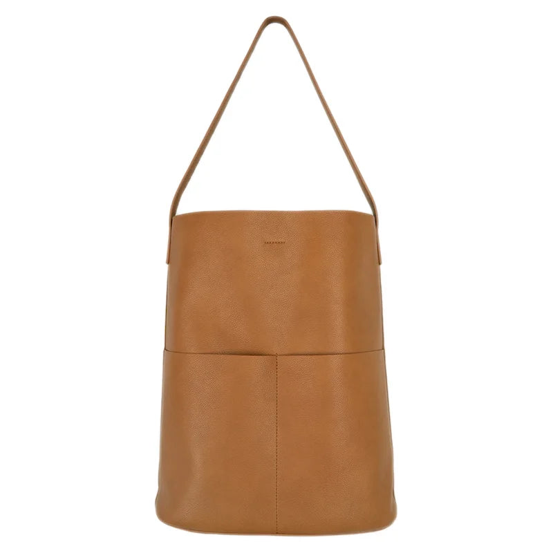Large Capacity Shoulder Bags Women Side Pockets PU Leather Travel Handbags