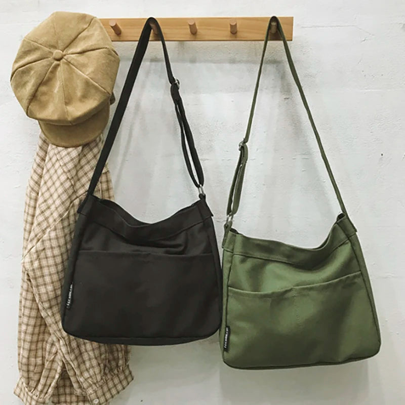 Large Capacity Shoulder Women's Bag Female Canvas Messenger Crossbody Casual Tot