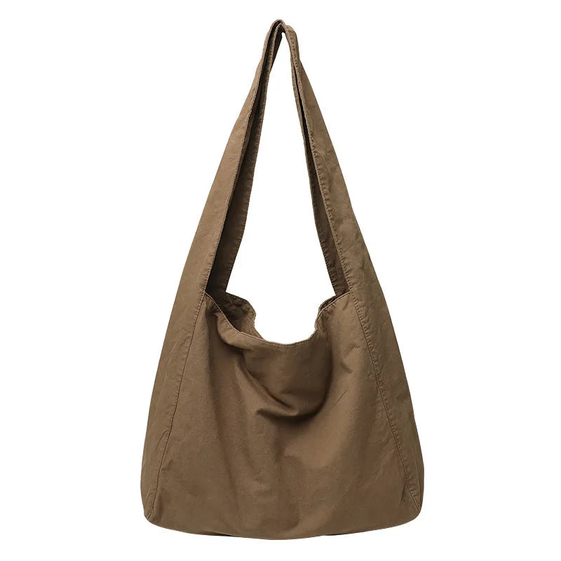Large Capacity Women Canvas Shoulder Bag Crossbody Shopping Bag