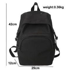 Large Capacity Solid Schoolbag College Student Backpack Female Japanese High