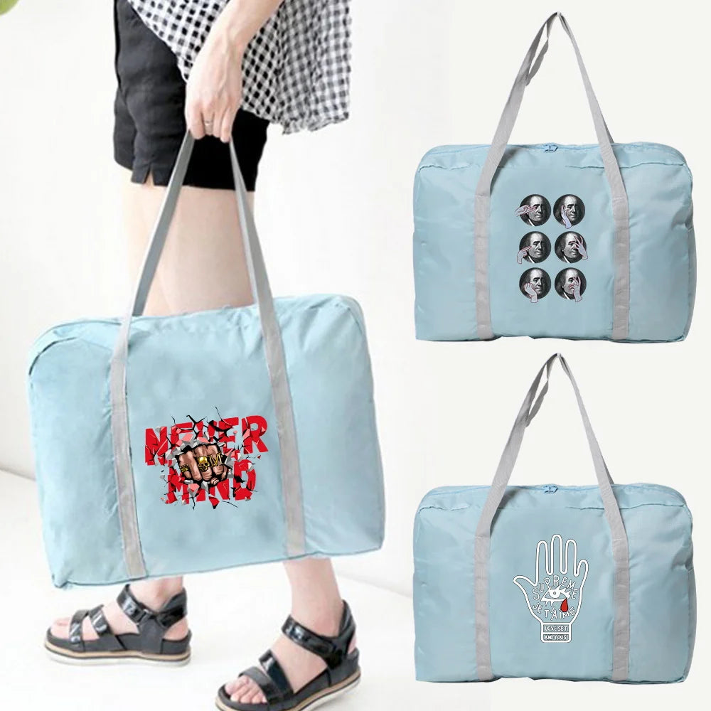 Large Storage Bags Foldable Nylon Travel Bag Organizers Unisex Handbags
