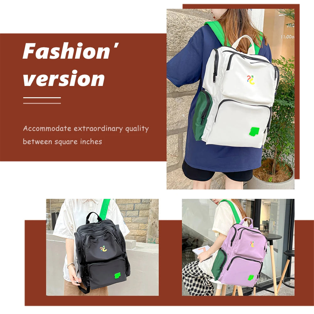 Large Capacity Student School Bag Hit Travel Daypacks Multi-pocket