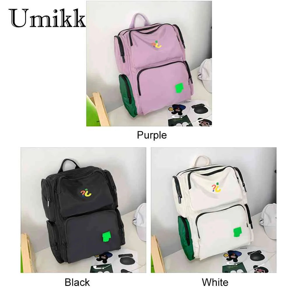 Large Capacity Student School Bag Hit Travel Daypacks Multi-pocket College Backp