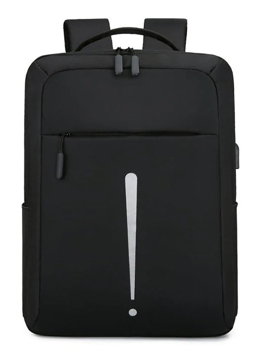 Large Capacity Men's Backpack Solid Color School Laptop Bag