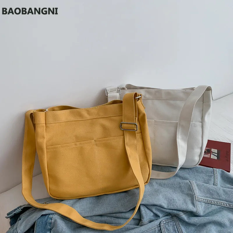 Large Capacity Canvas Shoulder Bag Female Handbags Satchel Crossbody Bag
