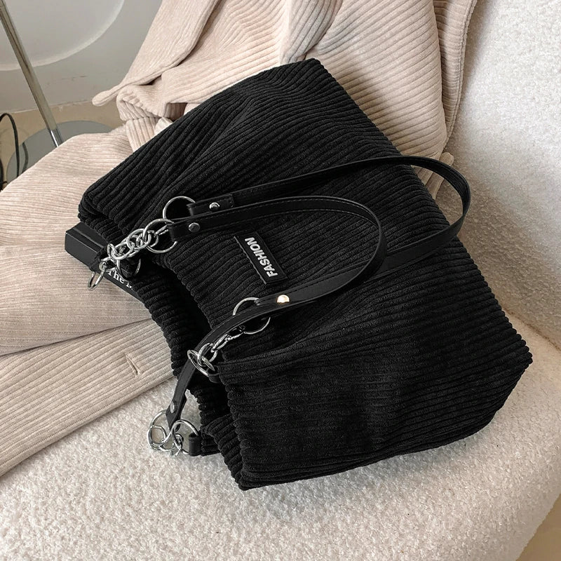 Large Capacity Tote Bag Canvas Handbag Eco Friendly Women Shoulder Bag