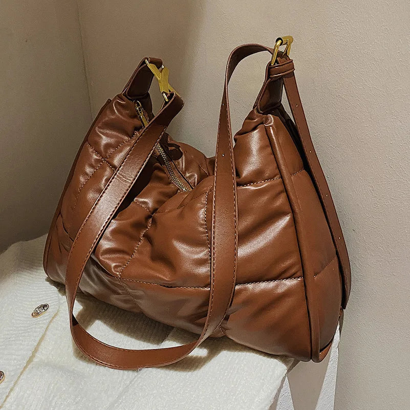 Large Capacity Tote Bag PU Leather Crossbody Bag