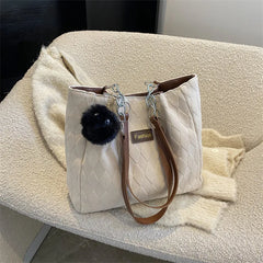 Large Capacity Retro Shoulder Bag Women Pendant Commuter Tote Handbags