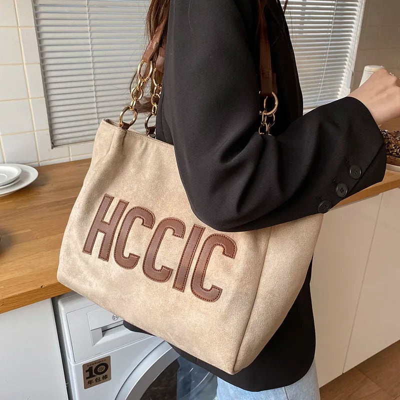 Large Capacity Tote Bags for Women Vintage Shoulder Bag