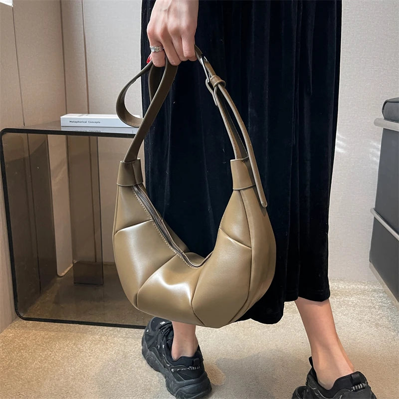Large Capacity Leather Crossbody Handbag for Women