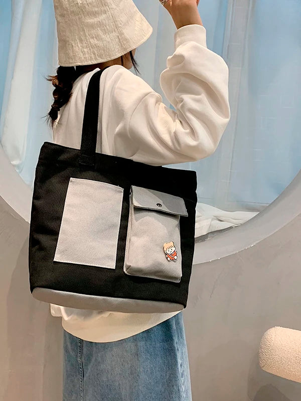 Canvas Large Capacity Women's Handbag Summer Female Crossbody Bags