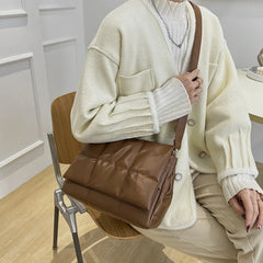 Large Capacity Totes Women Shoulder Bag Quilted Shopper Bag