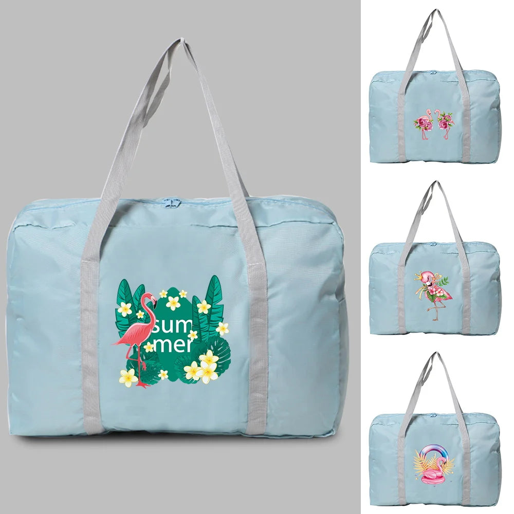 Large Capacity Travel Bag Folding Hand Luggage Tote for Lady Weekend