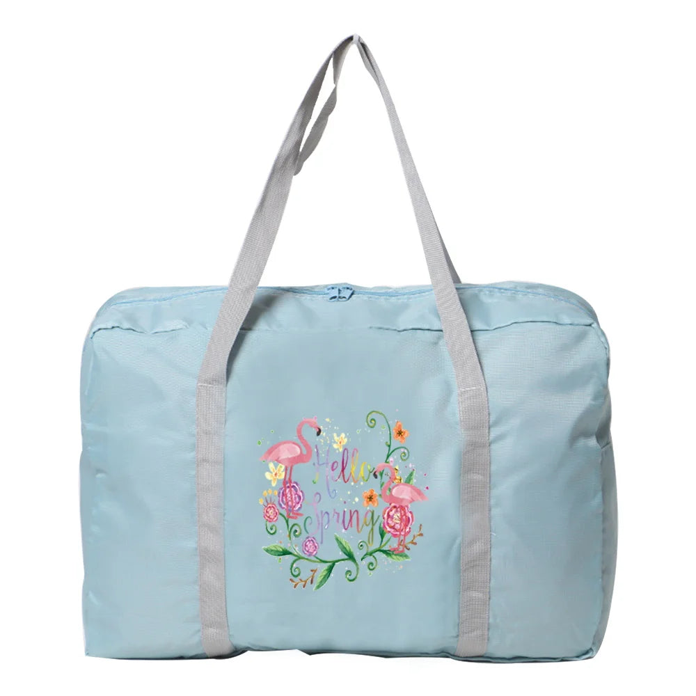 Large Capacity Folding Travel Bag Tote Lady Men Weekend Organizer Clothes Storag