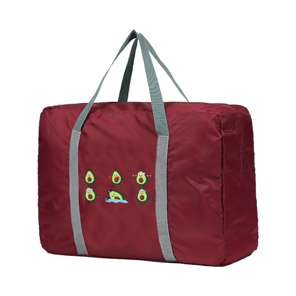 Large Capacity Travel Bags Avocado Print Luggage Bag