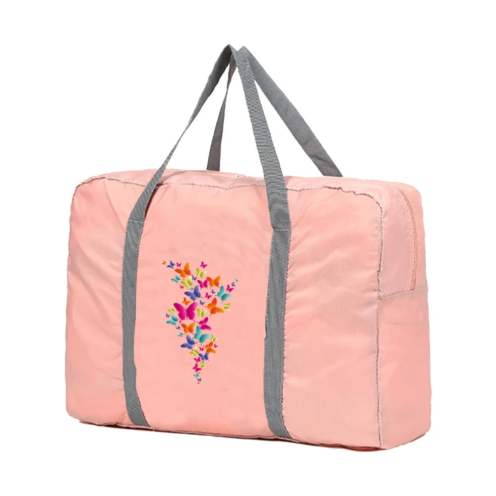 Large Capacity Travel Bag Colorful Butterfly Print