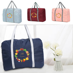 Large Capacity Travel Bags Clothing Storage Organizers Luggage Handbag Food Prin