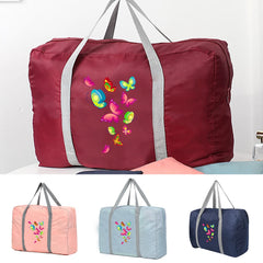 Large Capacity Travel Bags Clothing Shoes Organize Bag Cartoon Butterfly Print
