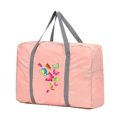 Large Capacity Travel Bags Clothing Shoes Organize Bag Cartoon Butterfly Print