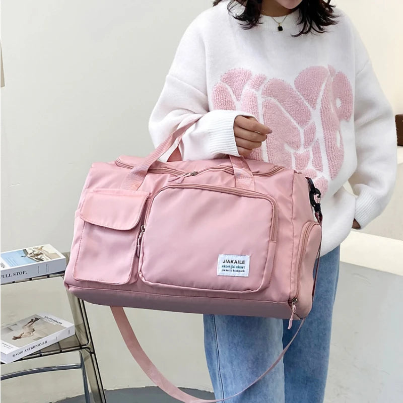 Large Capacity Travel Bags Waterproof Luggage Clothes Shoes Tote Bag Handbag