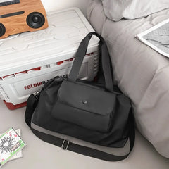 Large Capacity Nylon Totes Bag Solid Storage Street Messenger Handbag