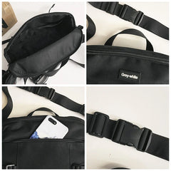 Large Capacity Waist Bag Fanny Pack Unisex Chest Bags Hip Hop Waist Packs