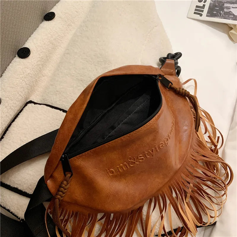Large Capacity PU Leather Waist Bag Fanny Pack