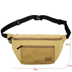 Large Capacity Waterproof Canvas Waist Bag for Men Women
