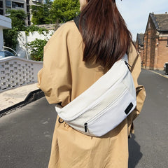 Large Capacity Waterproof Canvas Waist Bag for Men Women
