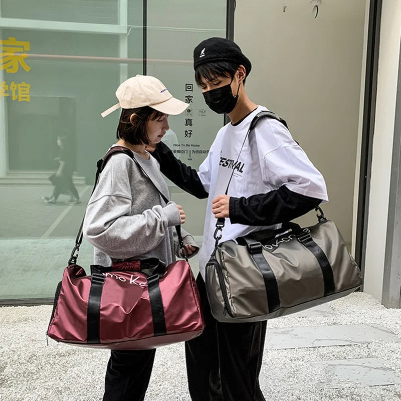 Large Capacity Waterproof Gym Bag Hand-Carrying Travel Luggage Bag