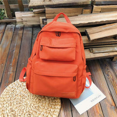Waterproof Nylon Women Backpack Large Capacity Pure Travel Backpack