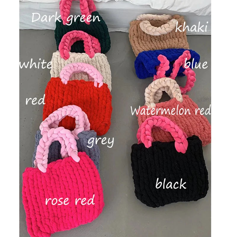 Winter Hand Woven Soft Warm Plush Women's Bag
