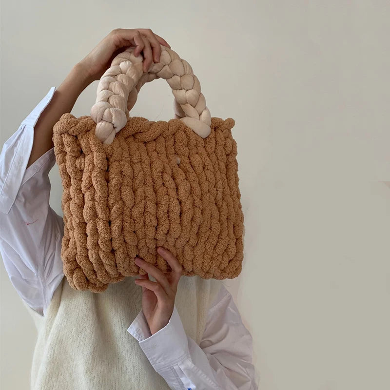 Winter Hand Woven Soft Warm Plush Women's Bag
